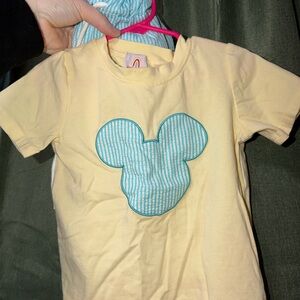 Charming Yellow Kids Tee with Blue Graphic